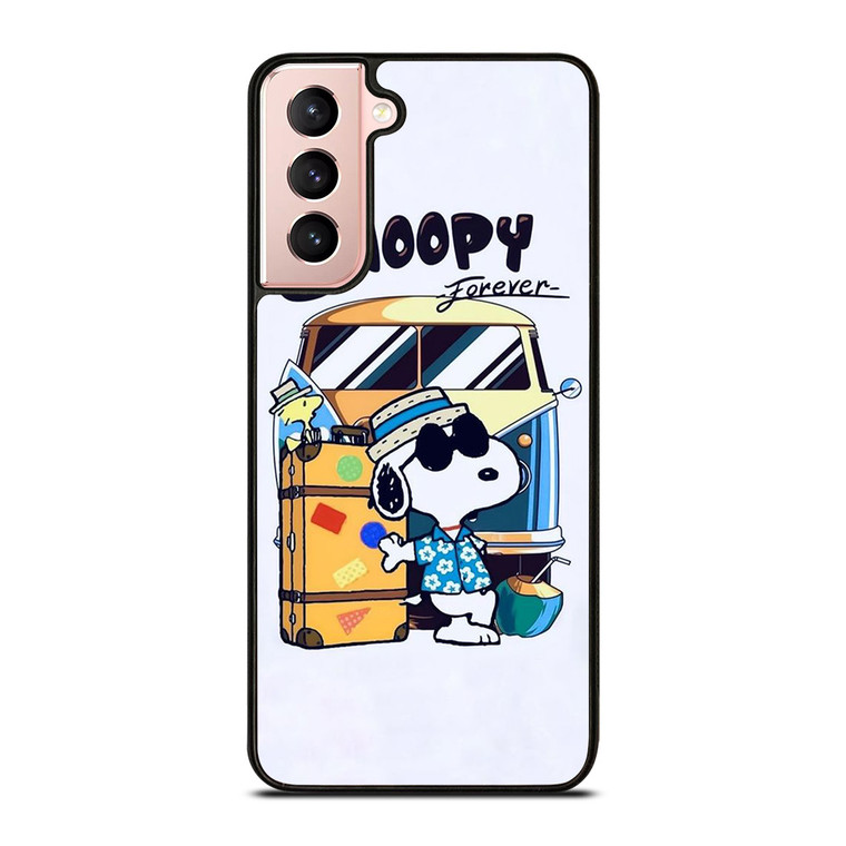 SNOOPY THE PEANUTS CHARLIE BROWN CARTOON FOREVER Samsung Galaxy S21 Case Cover