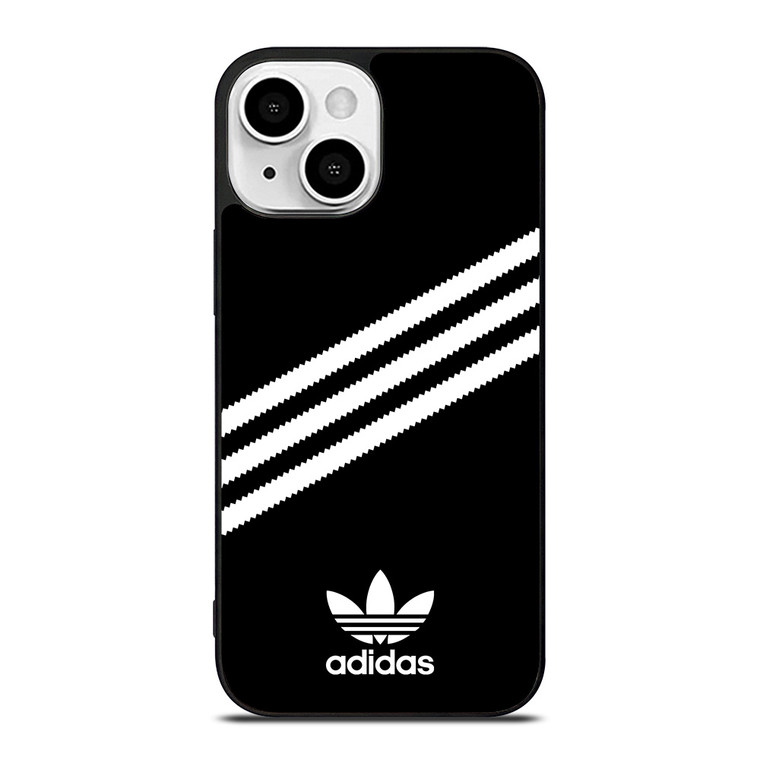 ADIDAS ORIGINALS STRIPES BLACK WHITE iPhone 13 Mini Case Cover