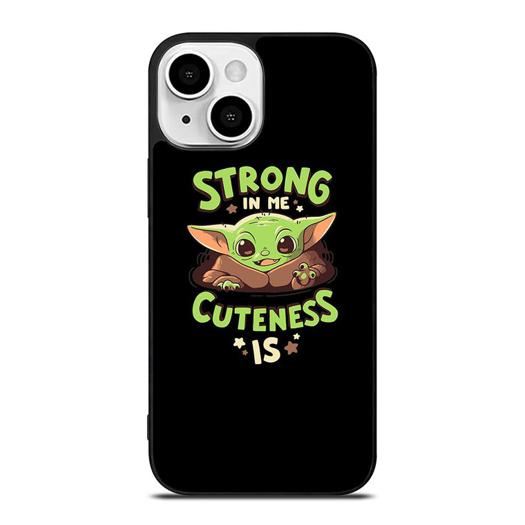 BABY YODA STAR WARS STRONG CUTENESS iPhone 13 Mini Case Cover