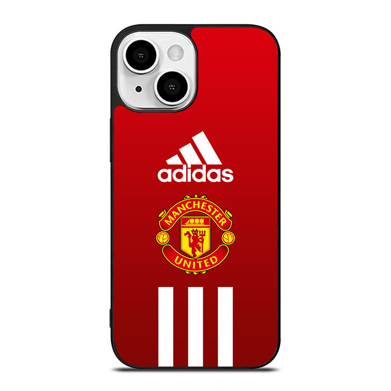 MANCHESTER UNITED FC ADIDAS STRIPES iPhone 13 Mini Case Cover