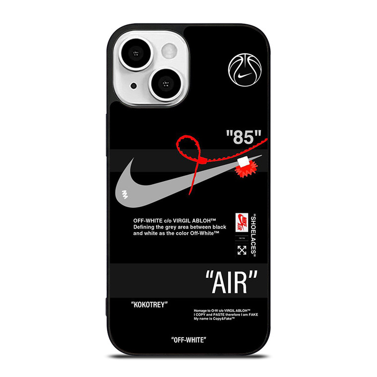 NIKE SHOES X OFF WHITE BLACK 85 iPhone 13 Mini Case Cover