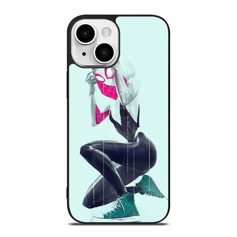 SPIDER VERSE SPIDER GWEN SPIDER WOMAN iPhone 13 Mini Case Cover