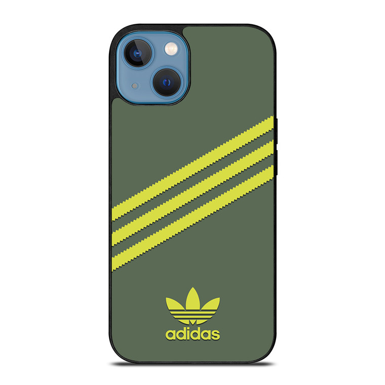 ADIDAS ORIGINALS STRIPES GREEN YELLOW iPhone 13 Case Cover