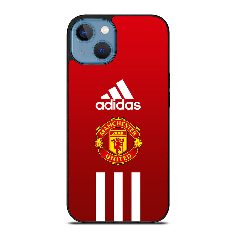 MANCHESTER UNITED FC ADIDAS STRIPES iPhone 13 Case Cover