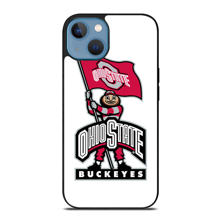 OHIO STATE BUCKEYES LOGO FOOTBALL MASKOT iPhone 13 Case Cover