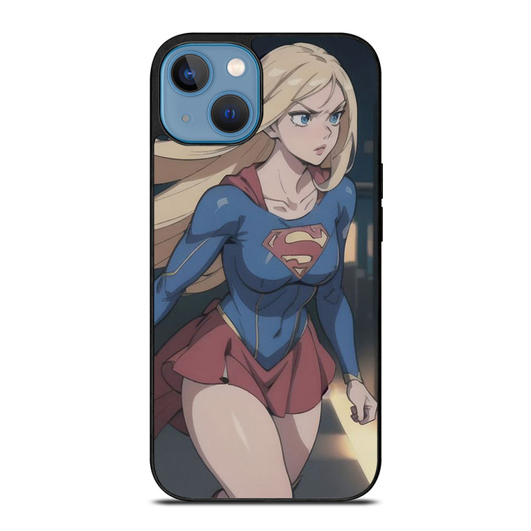 SUPER GIRL CARTOON MANGA ANIME iPhone 13 Case Cover