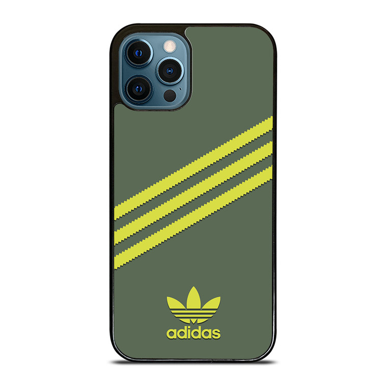 ADIDAS ORIGINALS STRIPES GREEN YELLOW iPhone 12 Pro Max Case Cover