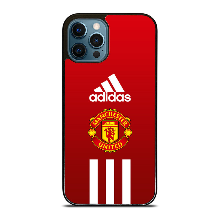 MANCHESTER UNITED FC ADIDAS STRIPES iPhone 12 Pro Max Case Cover