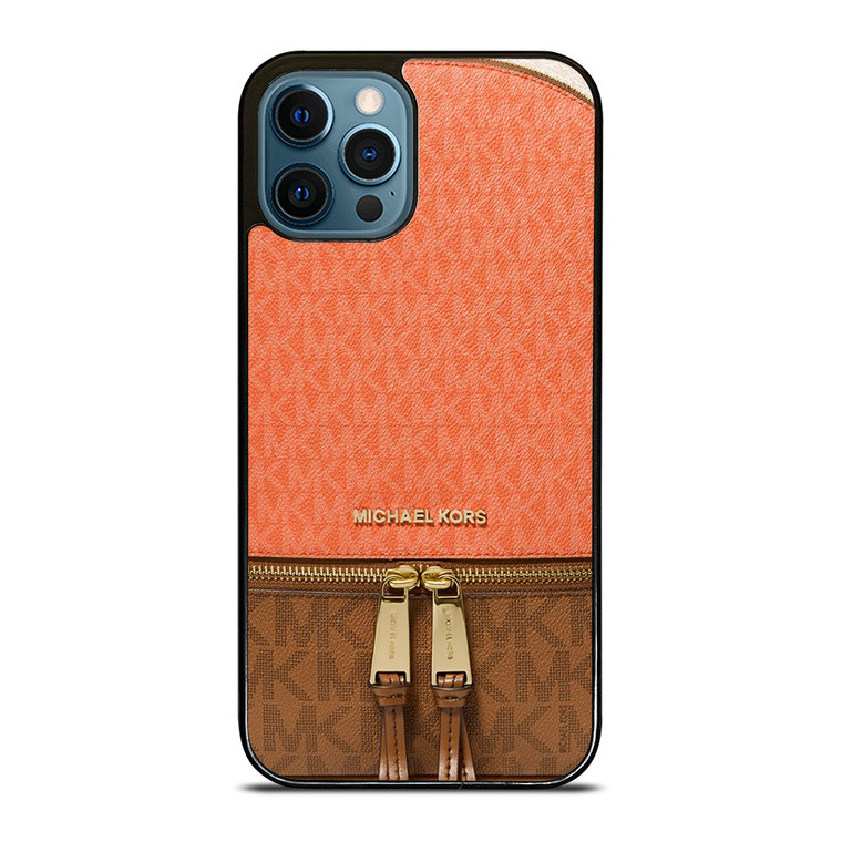 MICHAEL KORS MK LOGO BACKPACK ORANGE BAG iPhone 12 Pro Max Case Cover