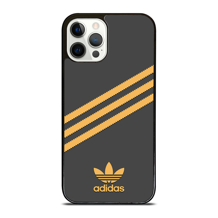 ADIDAS ORIGINALS STRIPES BLACK ORANGE iPhone 12 Pro Case Cover