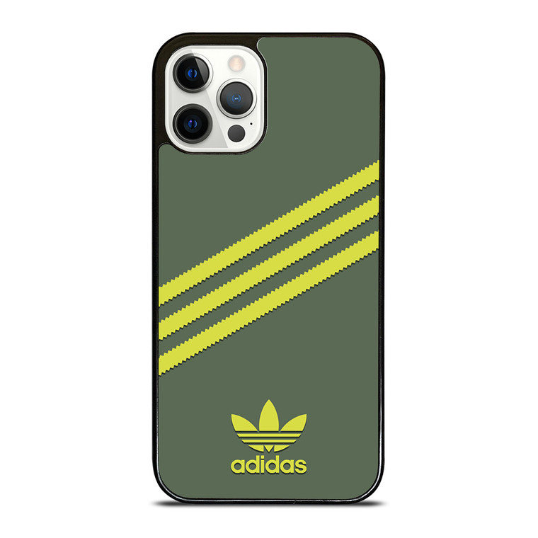 ADIDAS ORIGINALS STRIPES GREEN YELLOW iPhone 12 Pro Case Cover