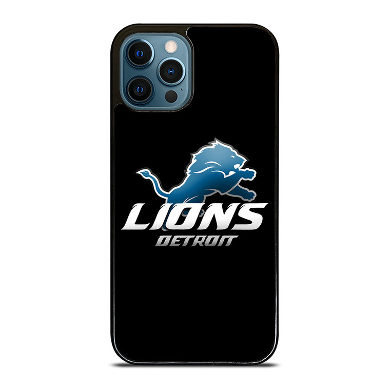 DETROIT LIONS BLACK iPhone 12 Pro Max Case Cover