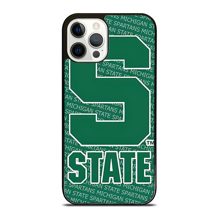 MICHIGAN STATE SPARTANS LOGO FOOTBALL EMBLEM iPhone 12 Pro Case Cover