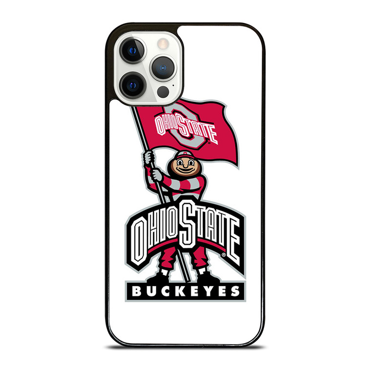 OHIO STATE BUCKEYES LOGO FOOTBALL MASKOT iPhone 12 Pro Case Cover