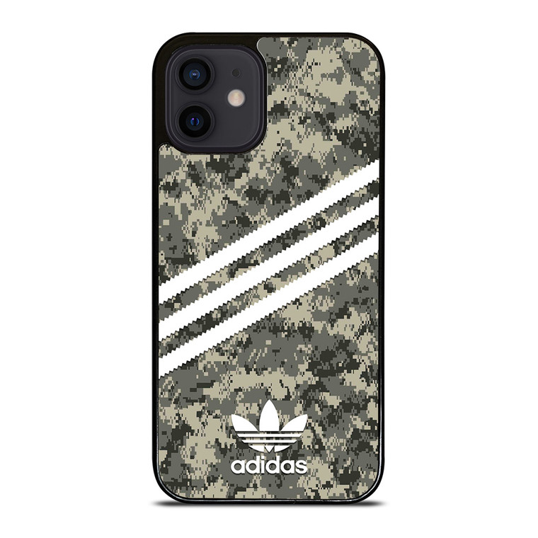 ADIDAS ORIGINALS STRIPES GREY CAMO iPhone 12 Mini Case Cover