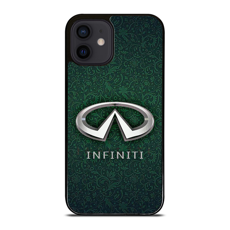 INFINITI CAR LOGO GREEN PATTERN iPhone 12 Mini Case Cover