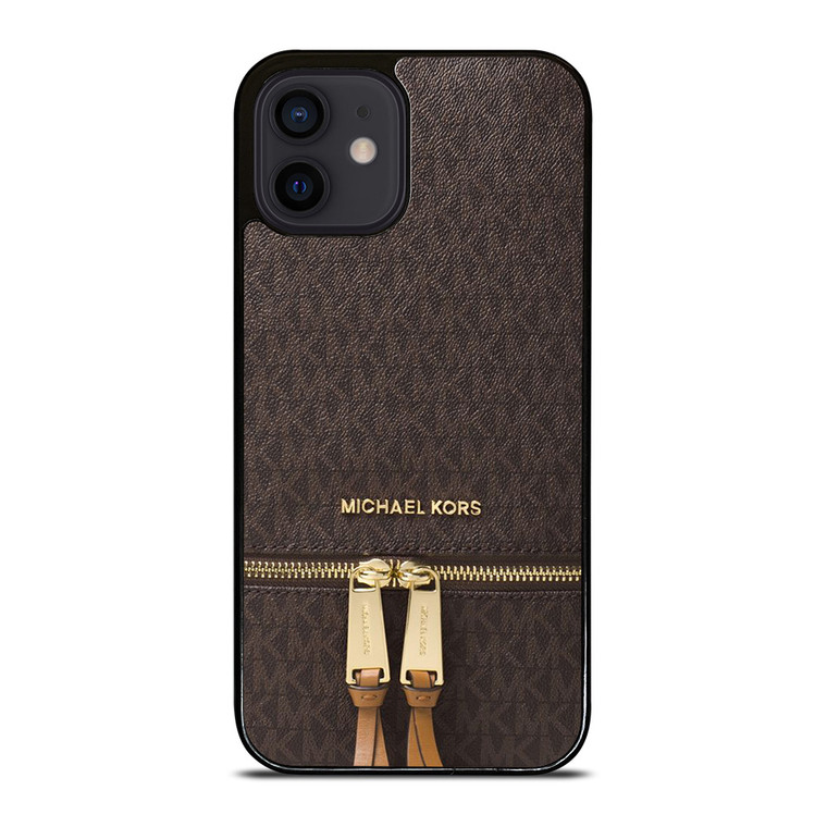 MICHAEL KORS MK LOGO BACKPACK BROWN BAG iPhone 12 Mini Case Cover