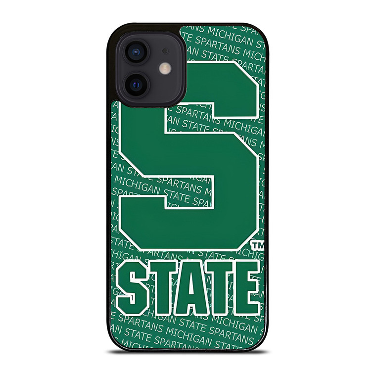 MICHIGAN STATE SPARTANS LOGO FOOTBALL EMBLEM iPhone 12 Mini Case Cover