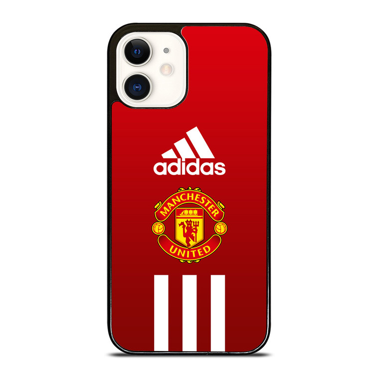 MANCHESTER UNITED FC ADIDAS STRIPES iPhone 12 Case Cover