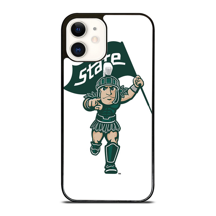 MICHIGAN STATE SPARTANS LOGO FOOTBALL MASCOT iPhone 12 Case Cover