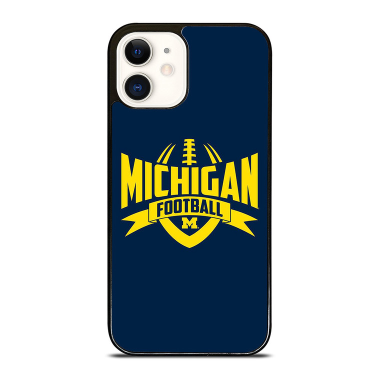 MICHIGAN WOLVERINES LOGO COLLEGE FOOTBALL TEAM iPhone 12 Case Cover