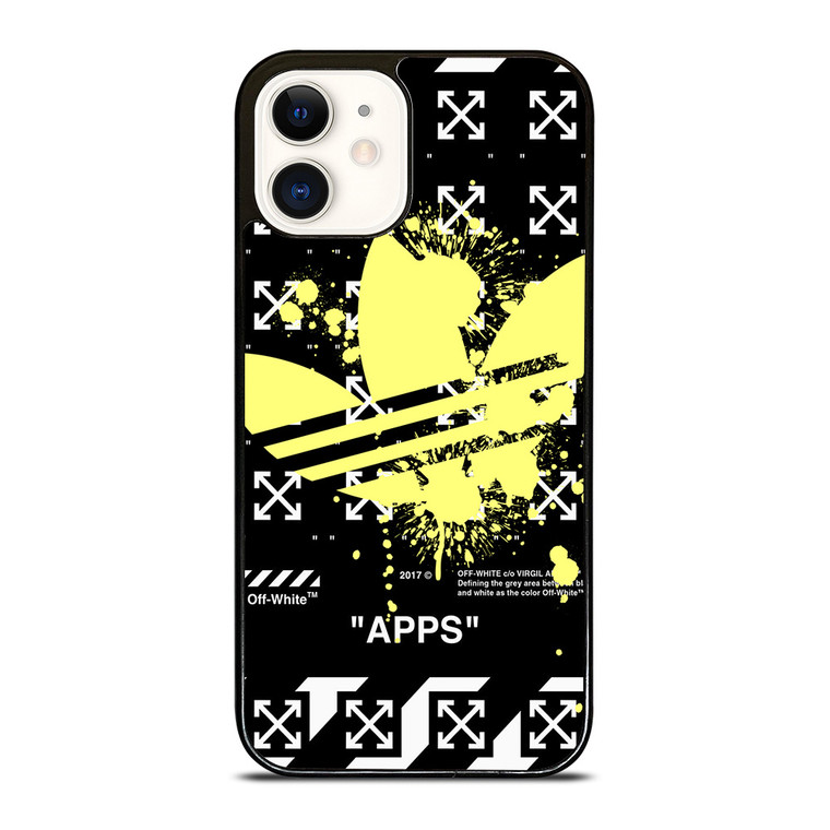 OFF WHITE X ADIDAS YELLOW iPhone 12 Case Cover