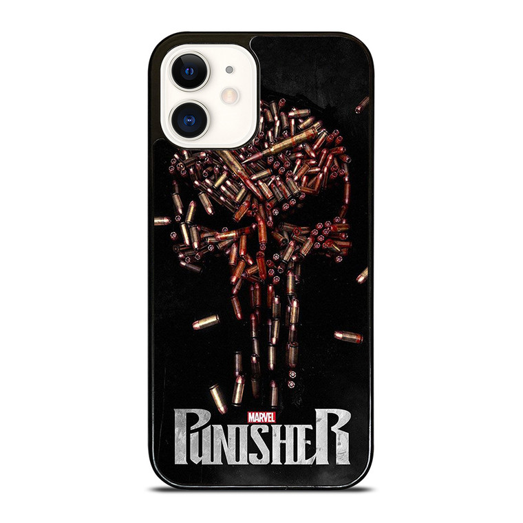 THE PUNISHER SKULL BULLET LOGO FRANK CASTLE MARVEL iPhone 12 Case Cover