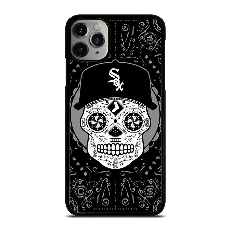 CHICAGO WHITE SOX LOGO SKULL ART iPhone 11 Pro Max Case Cover