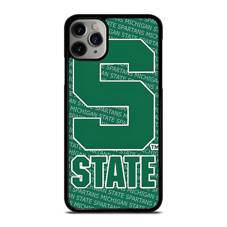 MICHIGAN STATE SPARTANS LOGO FOOTBALL EMBLEM iPhone 11 Pro Max Case Cover