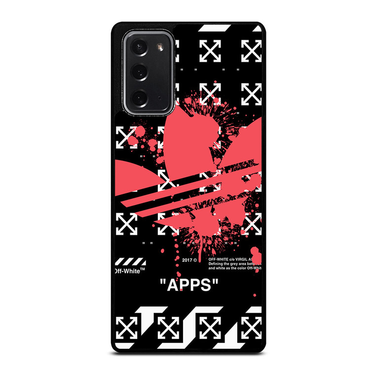 OFF WHITE X ADIDAS RED Samsung Galaxy Note 20 Case Cover