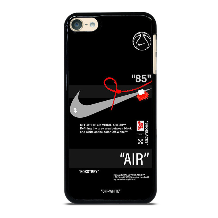 NIKE SHOES X OFF WHITE BLACK 85 iPod Touch 6 Case