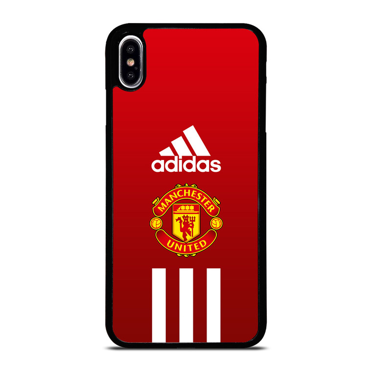 MANCHESTER UNITED FC ADIDAS STRIPES iPhone XS Max Case Cover