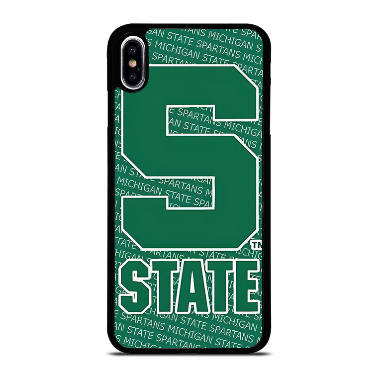 MICHIGAN STATE SPARTANS LOGO FOOTBALL EMBLEM iPhone XS Max Case Cover