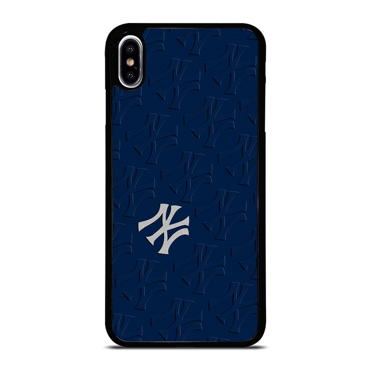 NEW YORK YANKEES ICON LOGO BASEBALL BLUE iPhone XS Max Case Cover
