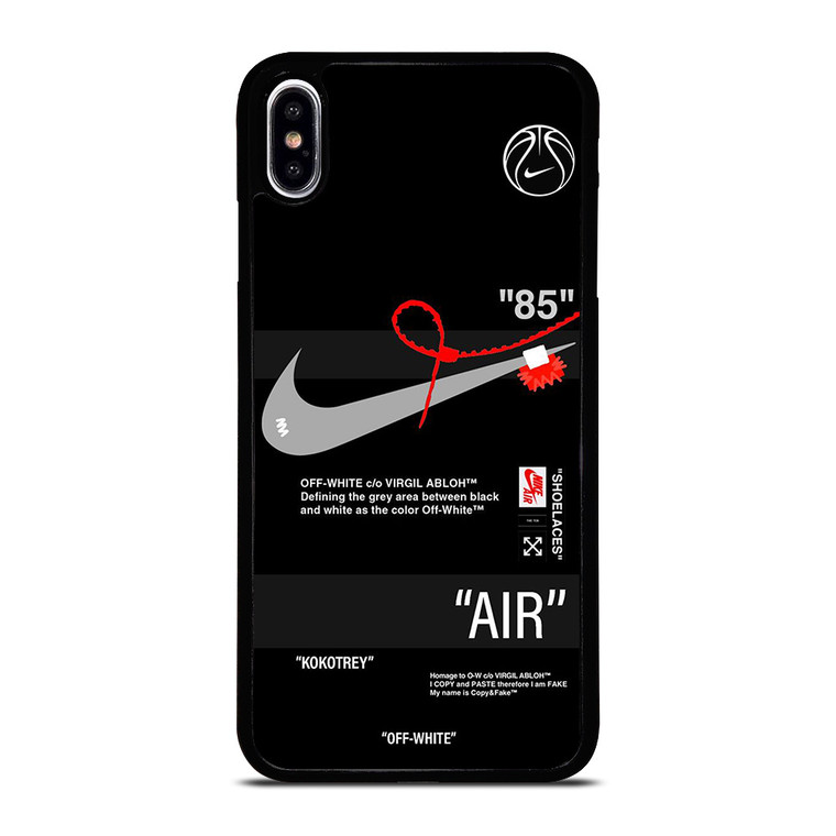 NIKE SHOES X OFF WHITE BLACK 85 iPhone XS Max Case Cover