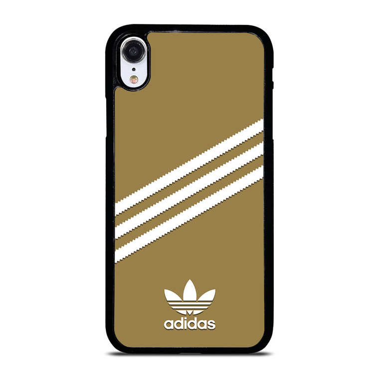 ADIDAS ORIGINALS STRIPES BEIGE iPhone XR Case Cover ADIDAS ORIGINALS STRIPES BEIGE iPhone XR Case Cover