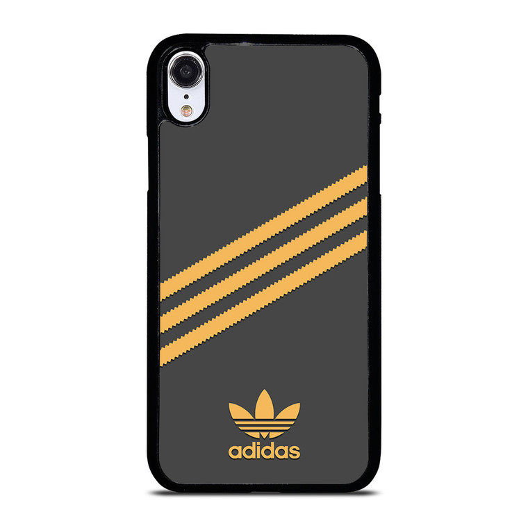 ADIDAS ORIGINALS STRIPES BLACK ORANGE iPhone XR Case Cover