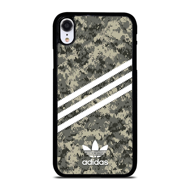 ADIDAS ORIGINALS STRIPES GREY CAMO iPhone XR Case Cover