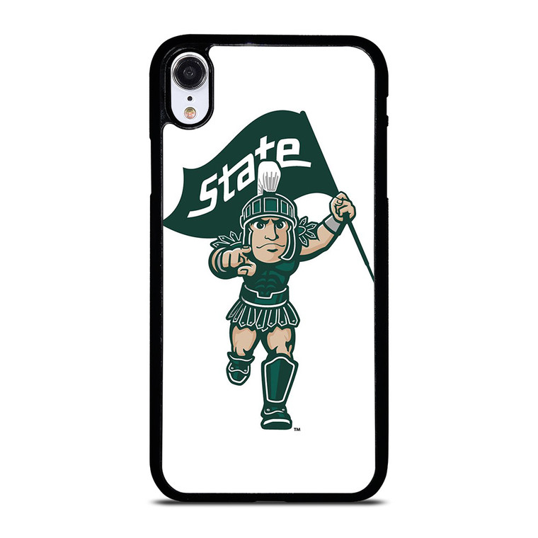 MICHIGAN STATE SPARTANS LOGO FOOTBALL MASCOT iPhone XR Case Cover