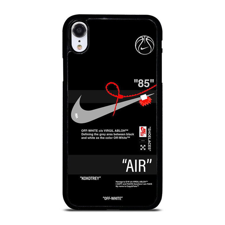 NIKE SHOES X OFF WHITE BLACK 85 iPhone XR Case Cover
