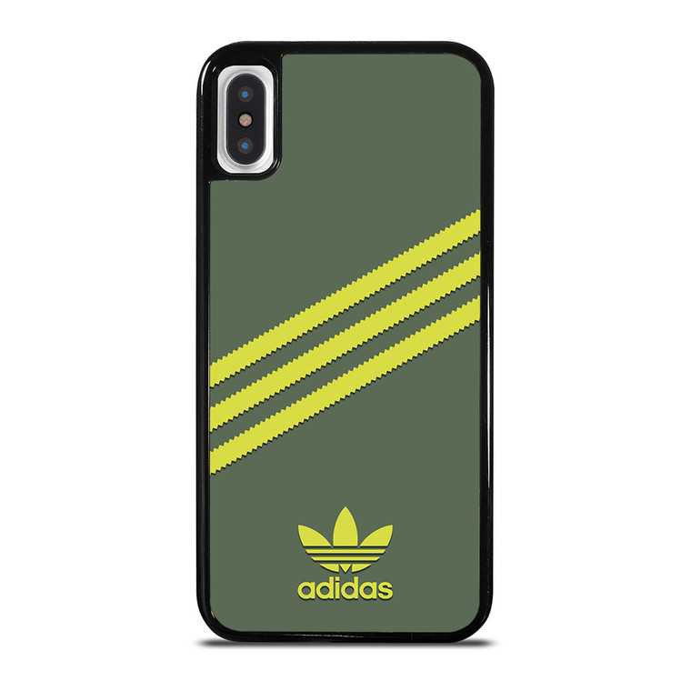 ADIDAS ORIGINALS STRIPES GREEN YELLOW iPhone X / XS Case Cover