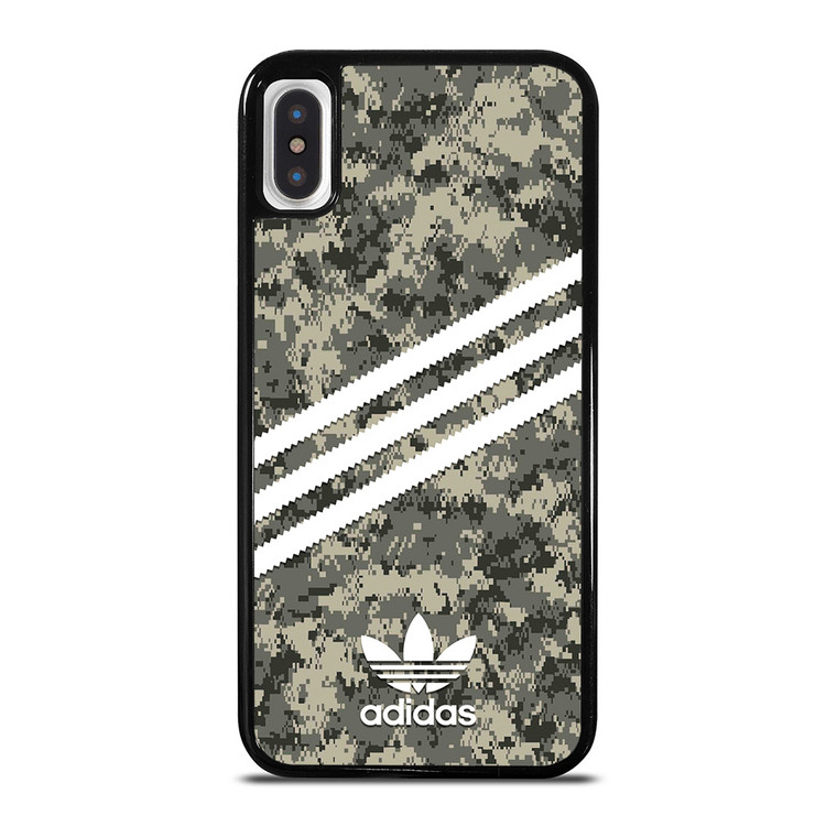 ADIDAS ORIGINALS STRIPES GREY CAMO iPhone X / XS Case Cover
