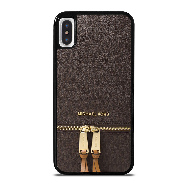 MICHAEL KORS MK LOGO BACKPACK BROWN BAG iPhone X / XS Case Cover