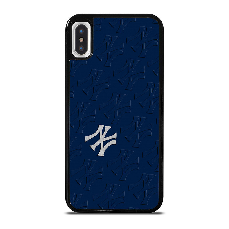 NEW YORK YANKEES ICON LOGO BASEBALL BLUE iPhone X / XS Case Cover