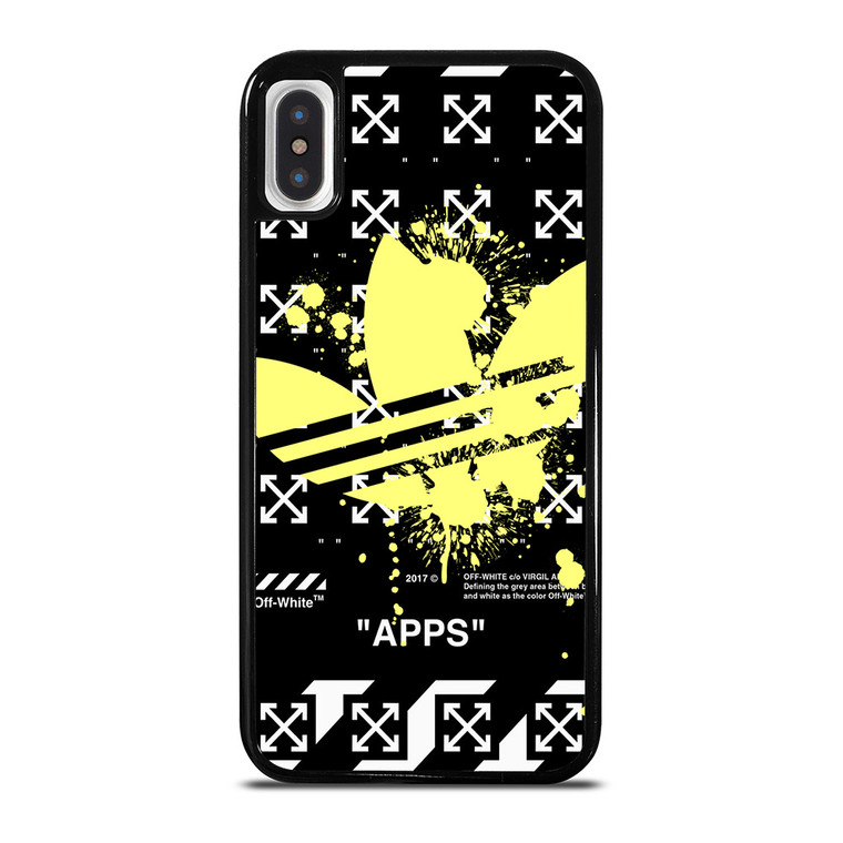OFF WHITE X ADIDAS YELLOW iPhone X / XS Case Cover