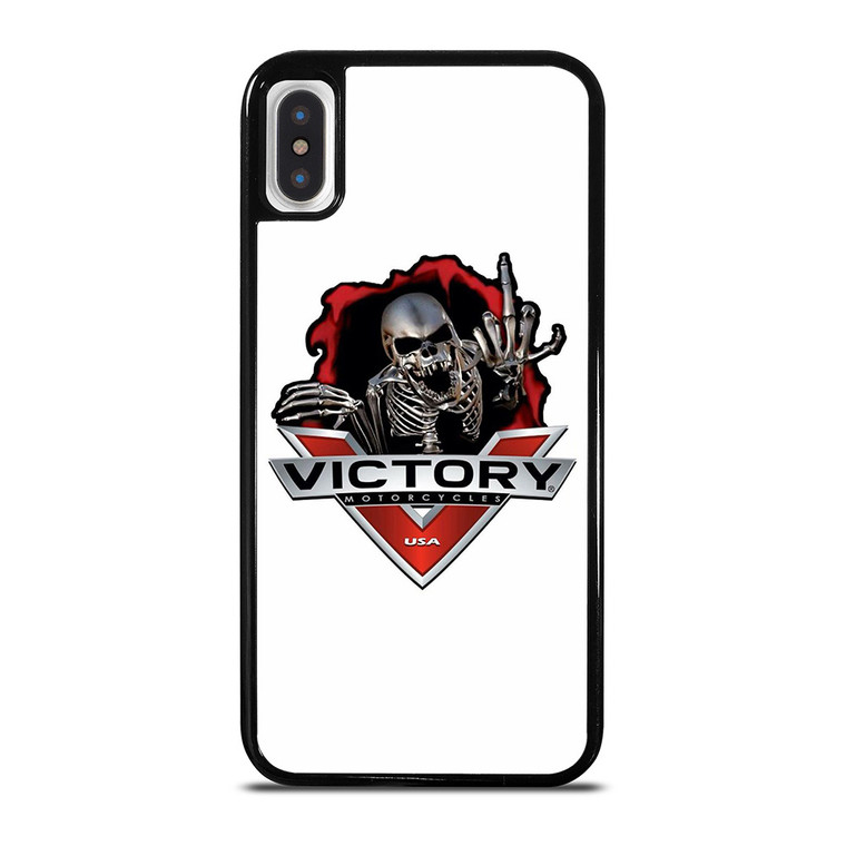 VICTORY MOTORCYCLE SKULL USA LOGO iPhone X / XS Case Cover