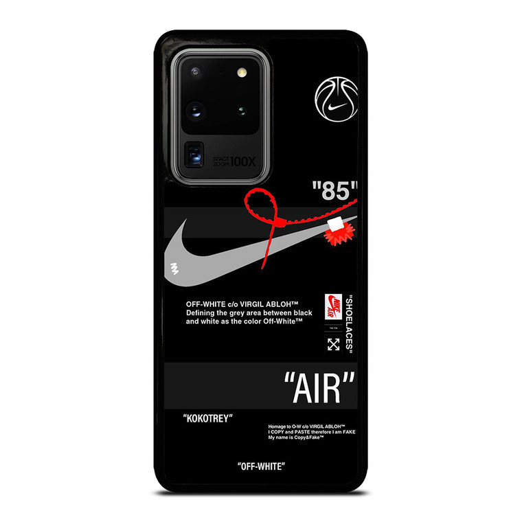 NIKE SHOES X OFF WHITE BLACK 85 Samsung Galaxy S20 Ultra Case Cover
