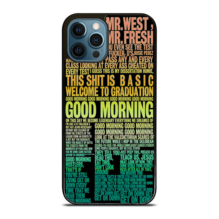 KANYE WEST RAPPER LYRICS iPhone 12 Pro Max Case Cover KANYE WEST RAPPER LYRICS iPhone 12 Pro Max Case Cover