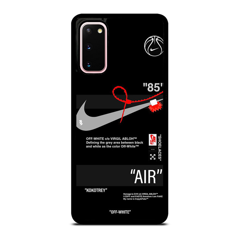 NIKE SHOES X OFF WHITE BLACK 85 Samsung Galaxy S20 Case Cover