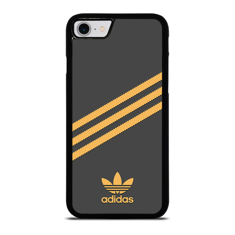 ADIDAS ORIGINALS STRIPES BLACK ORANGE iPhone SE 2022 Case Cover ADIDAS ORIGINALS STRIPES BLACK ORANGE iPhone SE 2022 Case Cover